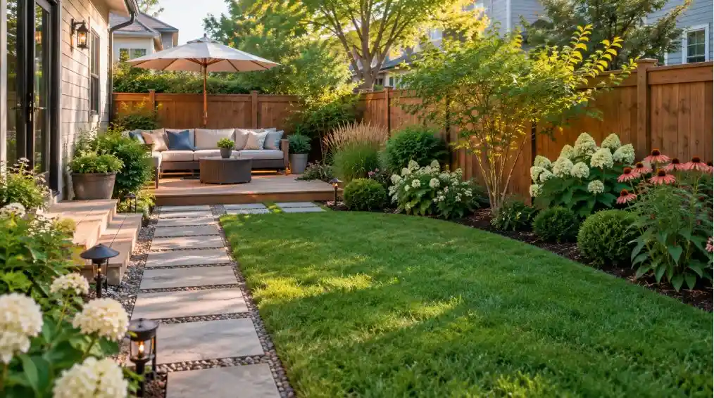 Backyard landscaping